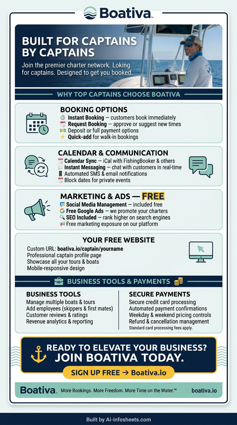 A professional fishing charter captain greeting clients on a well-maintained fishing boat at sunrise, ready for a day of offshore fishing.