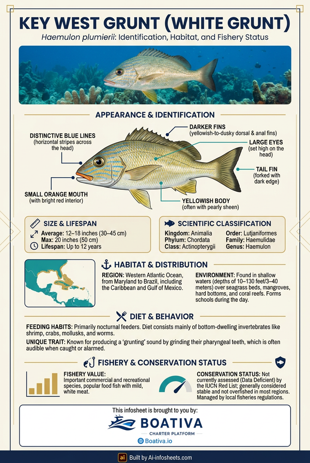 White Grunt Fish: Identification, Habitat, and Fishing Tips for Key West Anglers