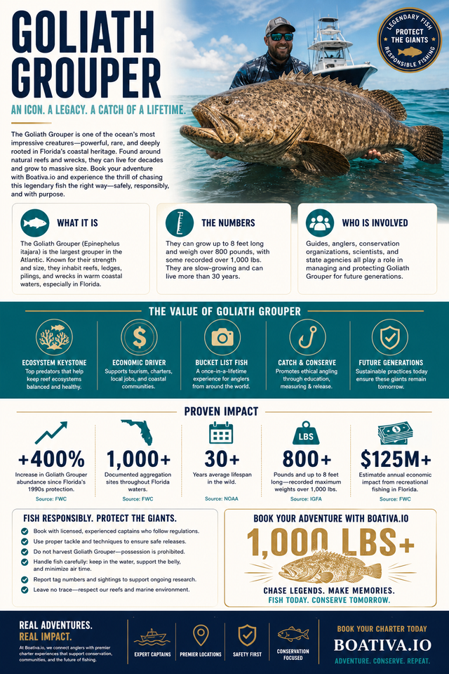 Goliath Grouper: Giant of the Atlantic - Identification, Conservation, and Fishing Charters