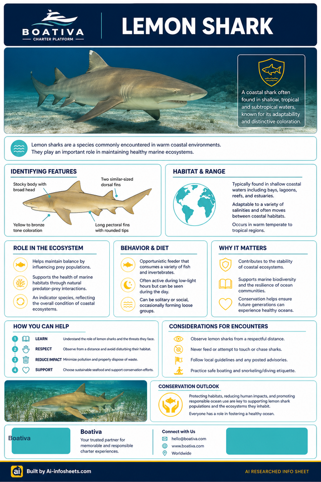 Lemon Shark: Identification, Habitat, Behavior, and Conservation Insights